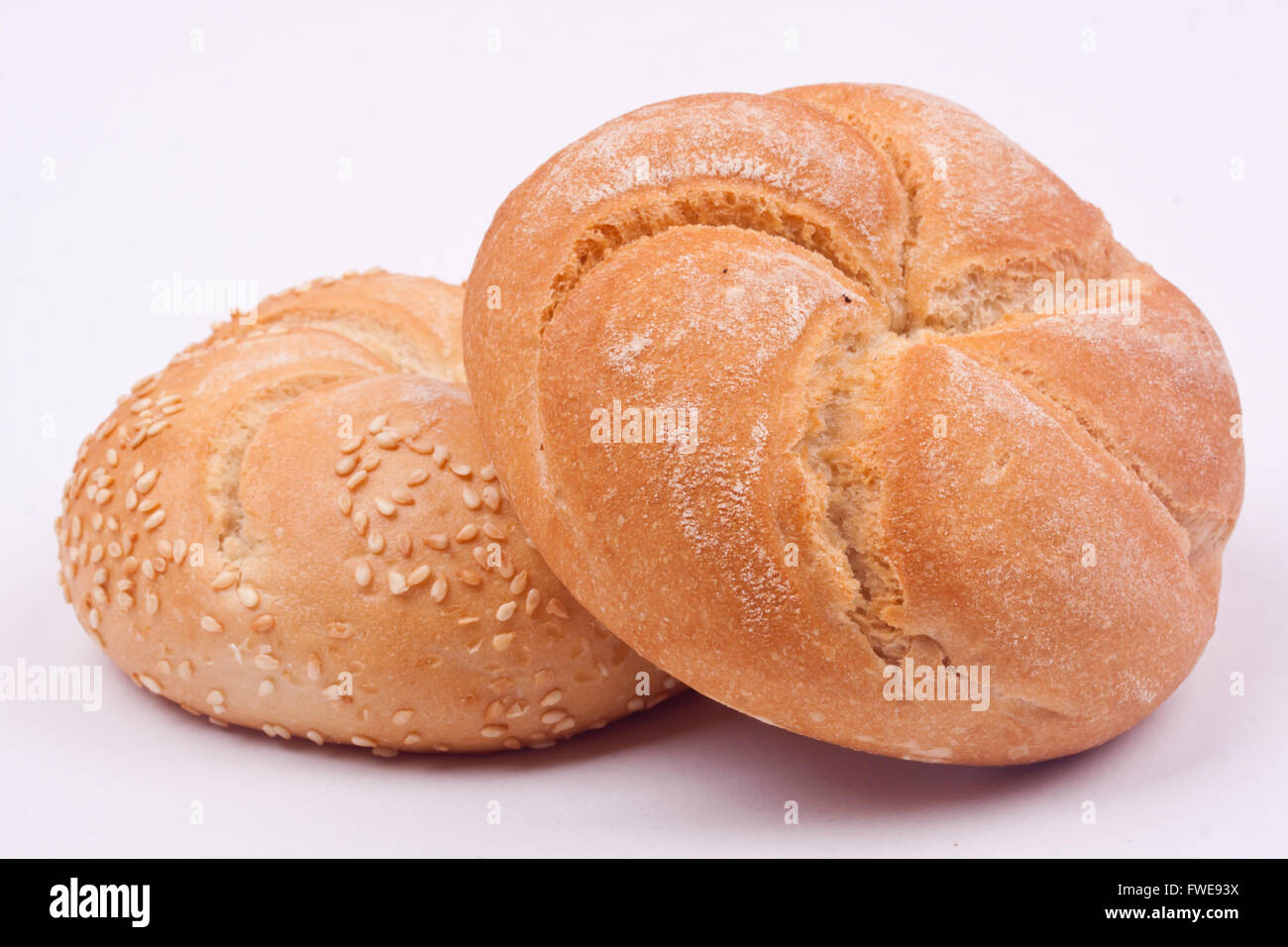 Kaiser roll Brot Stockfoto