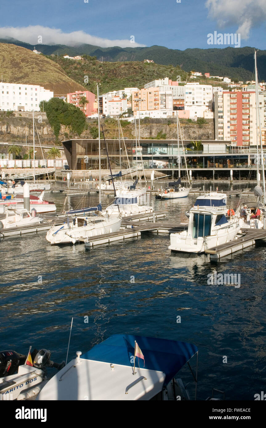 Santa Cruz De La Palma Hafen Marinas Boot Boote Yacht Yachten Kanaren Insel Inseln Insel Kanaren Stockfoto