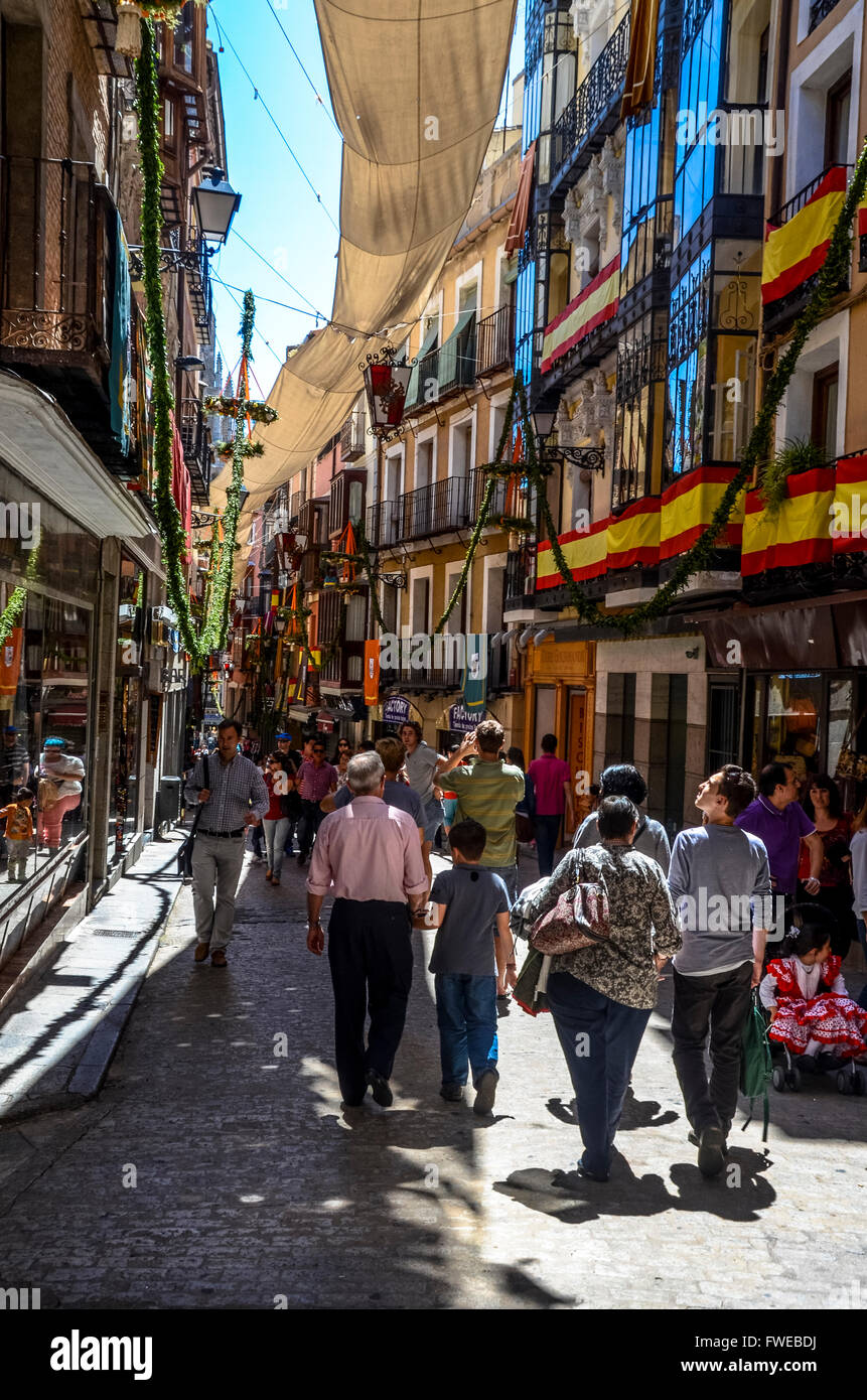 Toledo ist eine Gemeinde in Zentralspanien, 70 km südlich von Madrid. Es ist die Hauptstadt der Provinz Toledo und der au Stockfoto