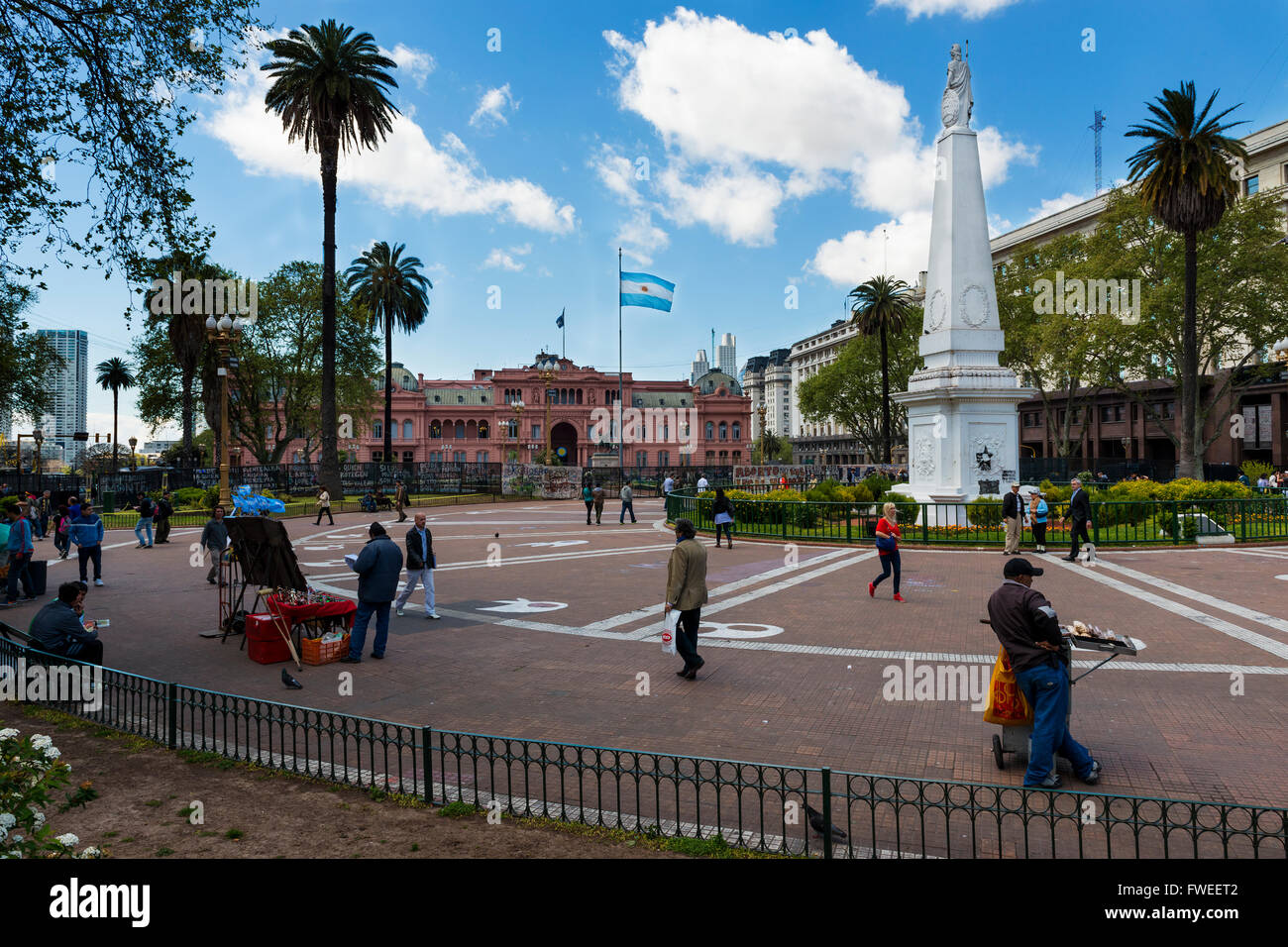 Ansicht der Plaza de Mayo und Casa Rosada in Buenos Aires, Argentinien Stockfoto Ansicht der Plaza de Mayo und Casa Rosada in Buenos Aires, Argentinien Stockfoto
