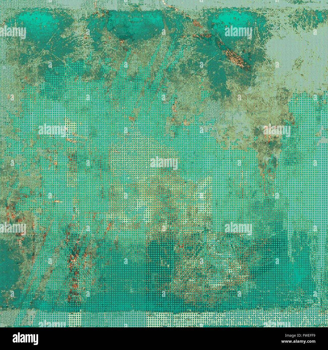 Vintage Textur, alten Stil Frame Dekoration mit Grunge grafischen Elementen und verschiedenen Farben Muster: braun; Grün; Blau; Gray; Cyan Stockfoto