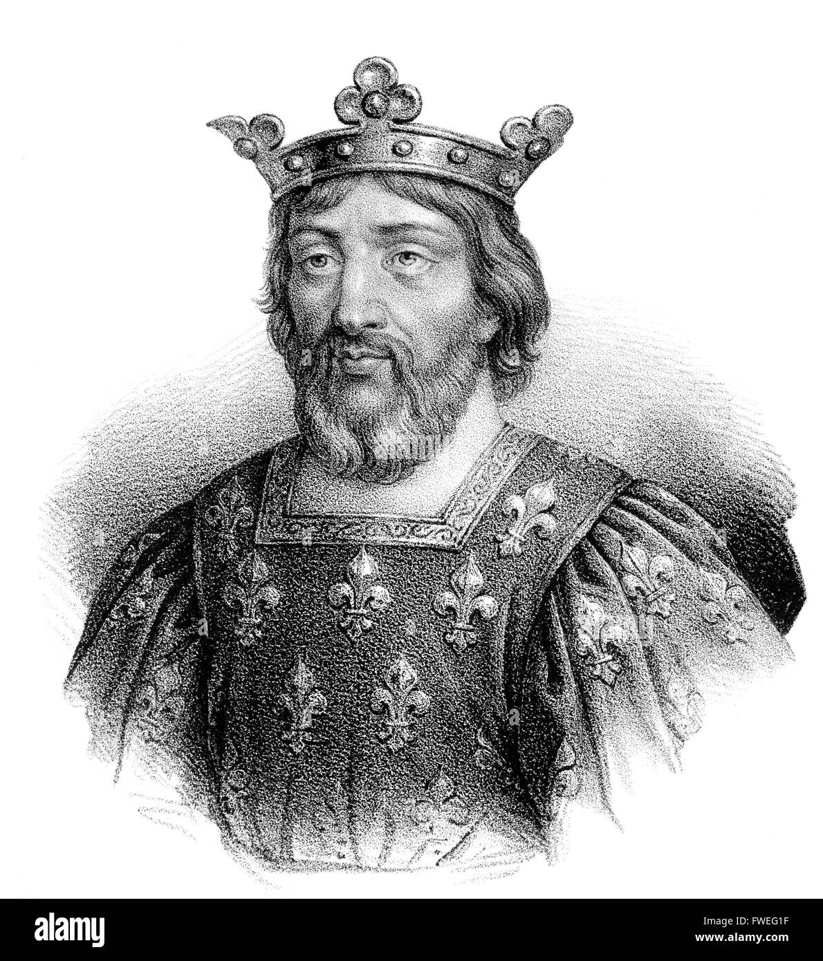 Hugh Capet, Hugo Capet, Hugues Capet, c. 941-996, der erste König der Franken das Haus Capet Stockfoto