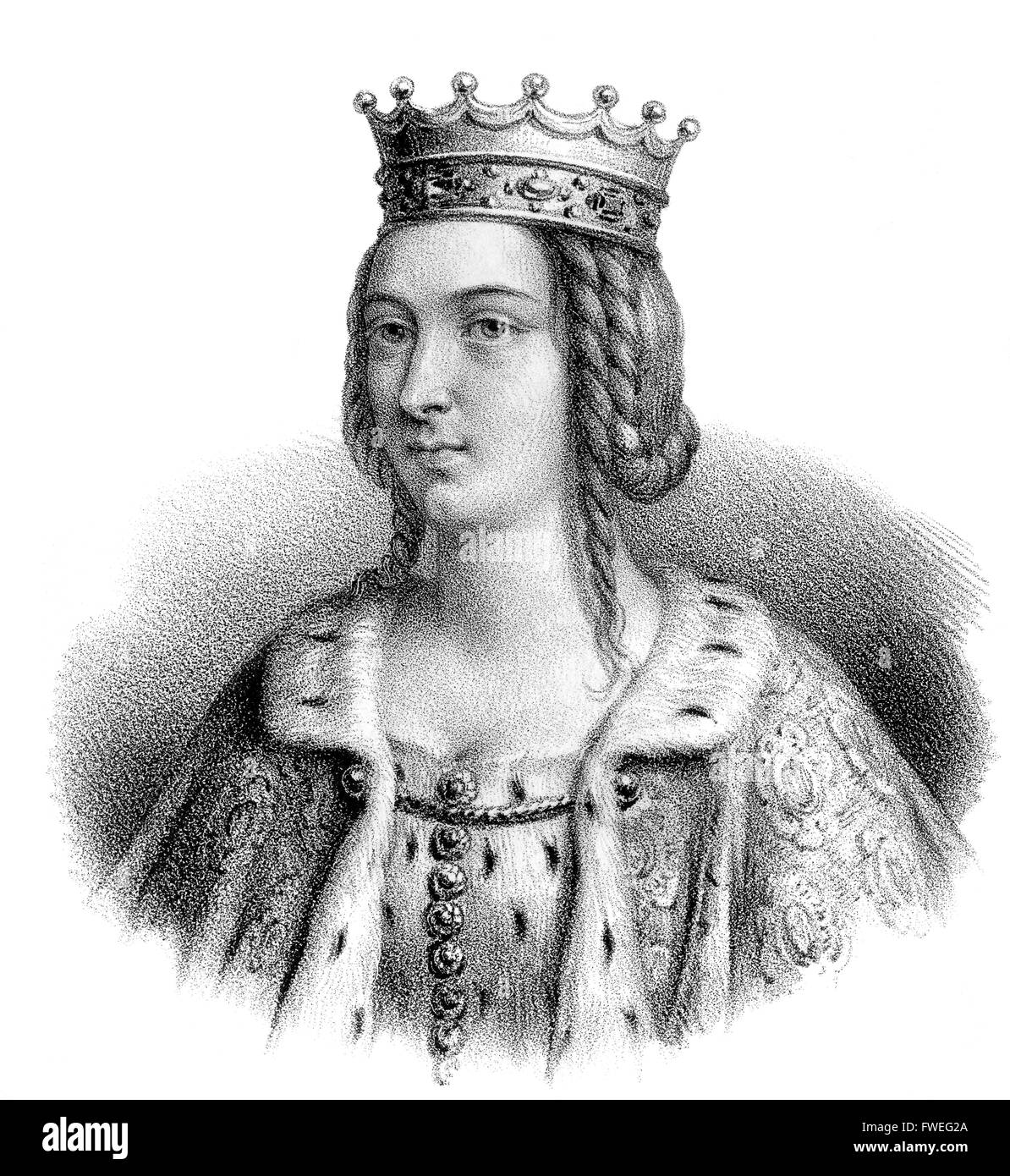 Adbelahide, Adele, Adelheid, Adelaide von Aquitanien oder Adelaide von Poitiers, c. 945-c. 1004, Königin von Frankreich, Frau, Hugh Capet Stockfoto