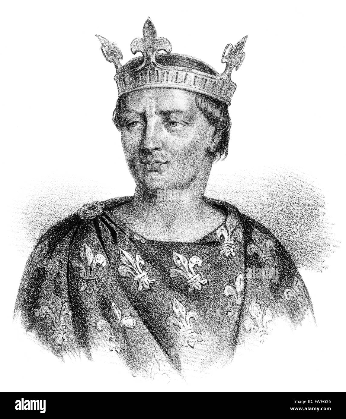 Robert II., der fromme, le Pieux, dem weisen, oder le Sage, König der Franken, Robert II., 972-1031, dimmed der Fro 972-1031, genannt Stockfoto