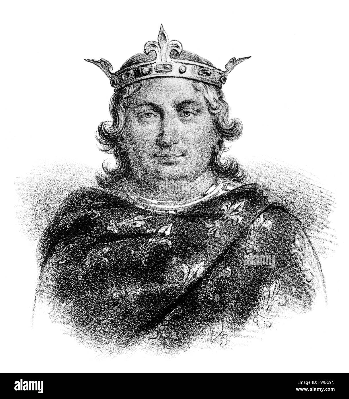 Louis VI, Ludwig VI., so genannte 1081-1137, Fett oder le Gros, König der Franken Stockfoto