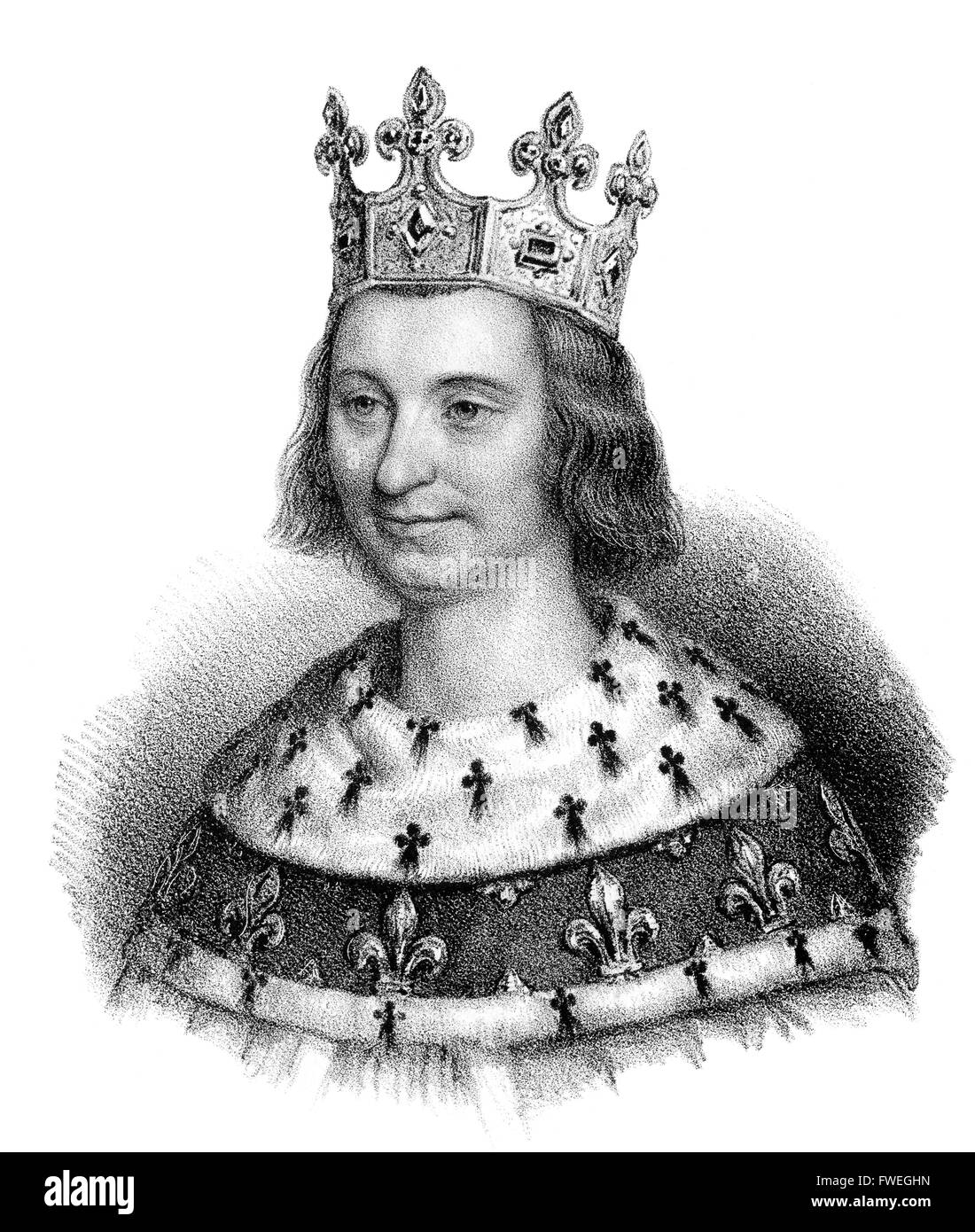 Louis IX oder Saint Louis, Ludwig IX., 1214-1270, einem Kapetinger König von Frankreich Stockfoto