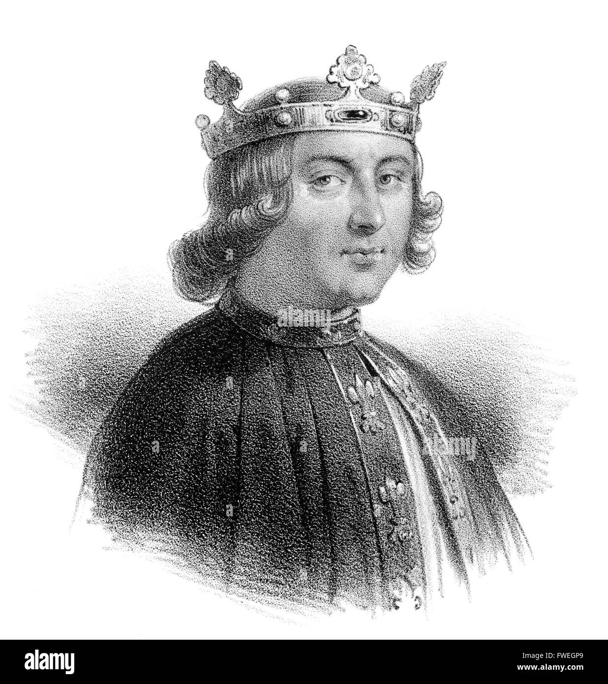 Philip V, den hohen, Philippe le Long, Philipp V. c. 1292-1322, König von Frankreich und König von Navarra als Philipp II. Stockfoto