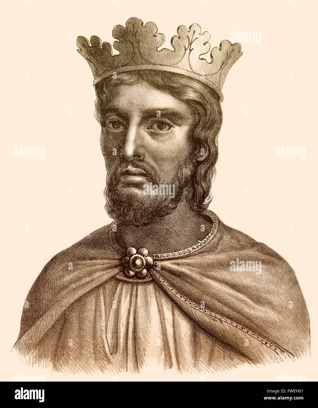 Louis IV, c. 920-954, d'Outremer oder Transmarinus genannt, Louis die Übersee oder Transmarinus IV d'Outre-Mer, King of Western Fran Stockfoto