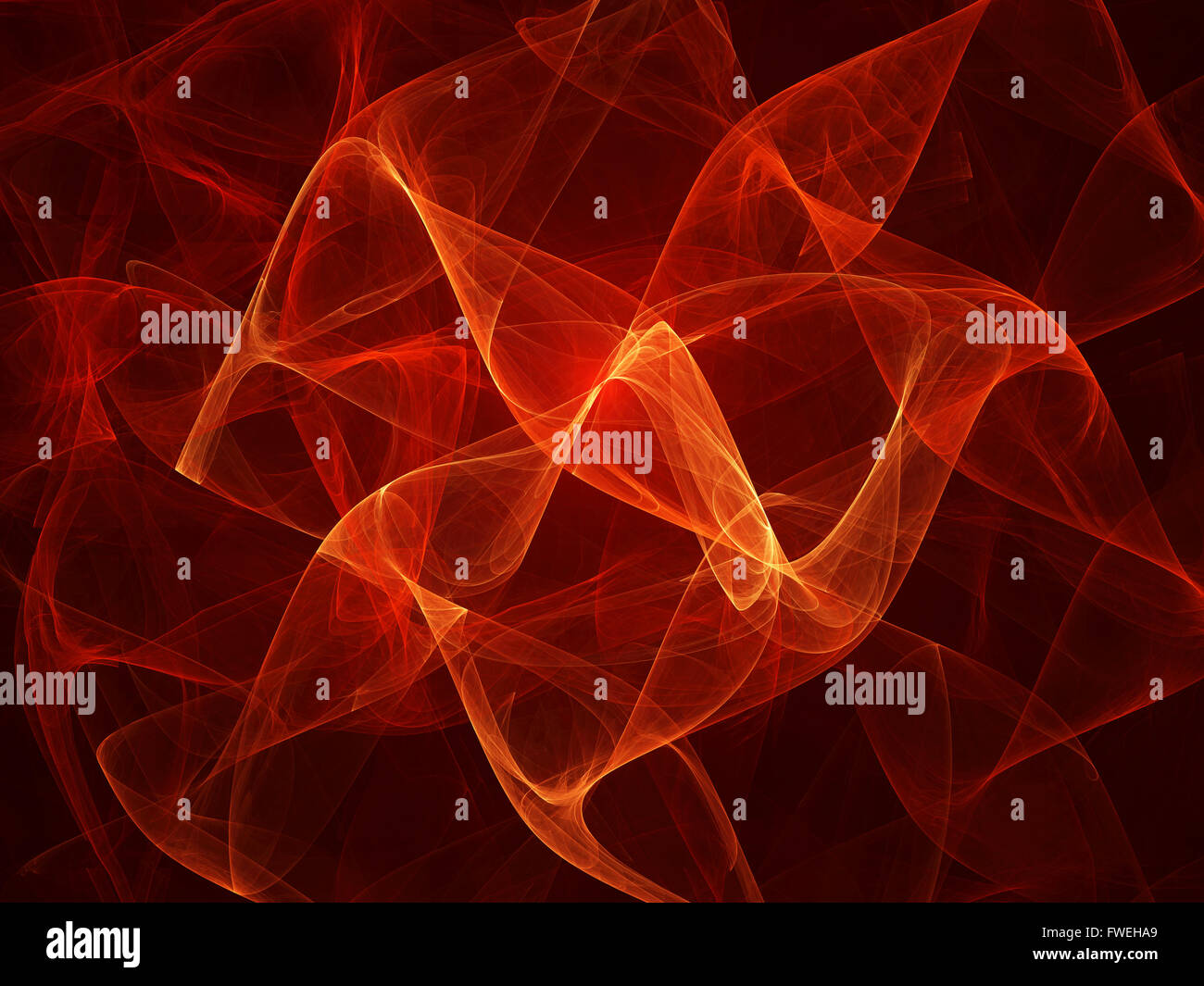 Feurig leuchtenden "Wellenlinien" Fraktal, computergenerierten abstrakten Hintergrund Stockfoto