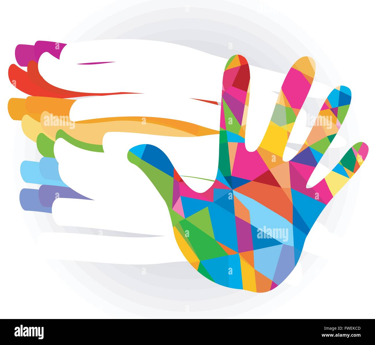 Hand bunte Illustration Hintergrund Stock Vektor