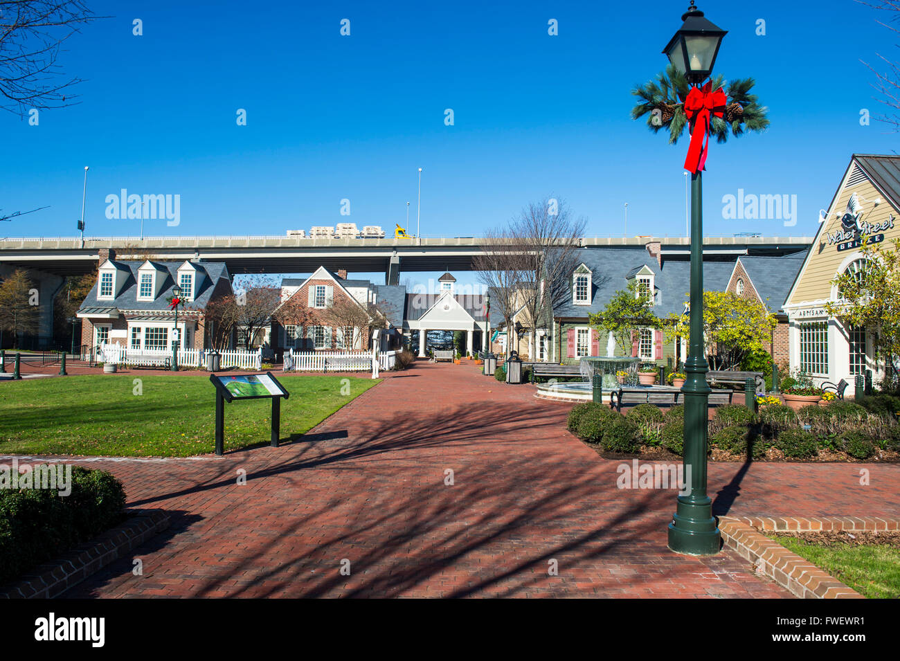 Historische Häuser im historischen Yorktown, Virginia, Vereinigte Staaten von Amerika, Nordamerika Stockfoto