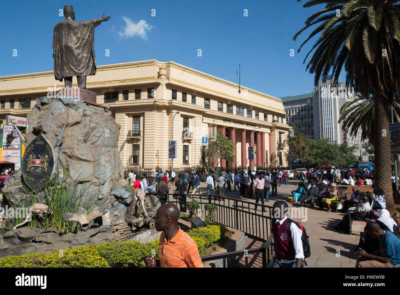 Moi Avenue, Innenstadt von Nairobi, Kenia, Ostafrika Stockfoto