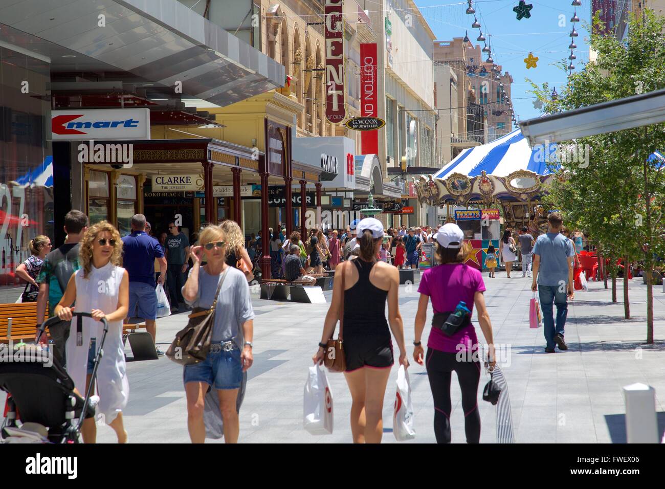 Rundle Mall, Adelaide, Australien, Oceania Stockfoto