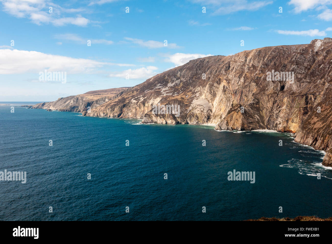 Slieve League Klippen, Donegal, Irland, den höchsten Seeklippen in Irland. Stockfoto