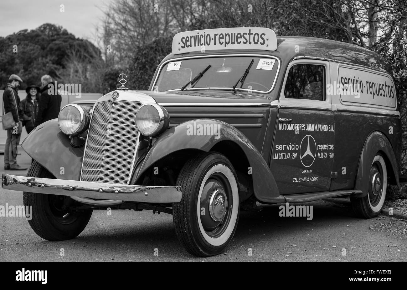 Ein 1954 Mercedes 170sd Fangio Service-Truck auf dem 2016 Goodwood Mitglieder treffen. Stockfoto