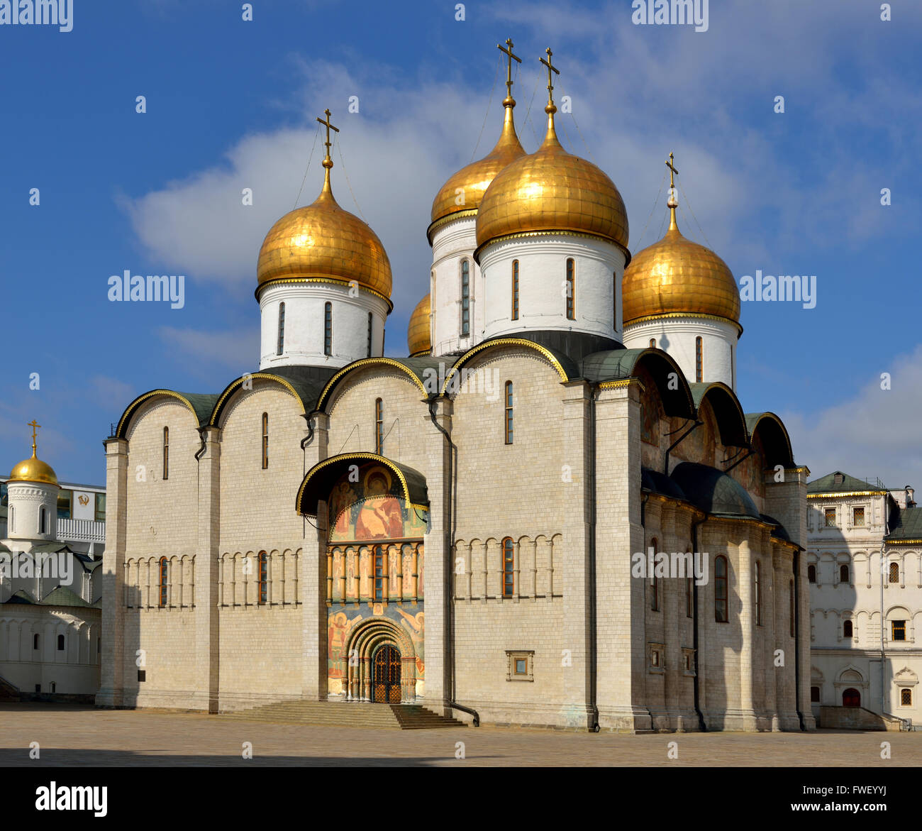Uspenski-Kathedrale des Moskauer Kreml auch bekannt als Himmelfahrts-Kathedrale. 1479 Stockfoto