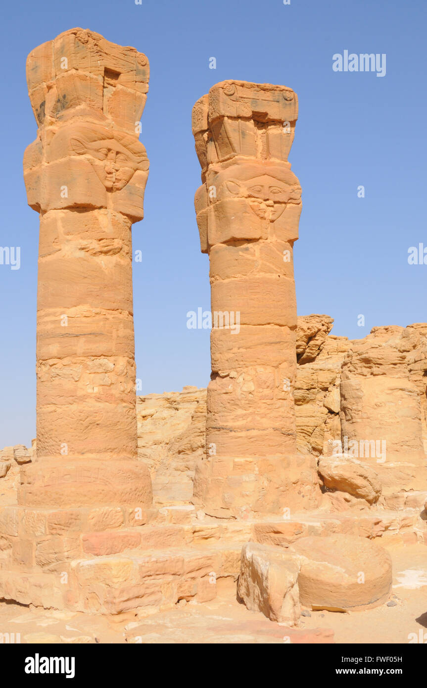 Karima, Tempel der Mut am Jebel Barkal Stockfoto