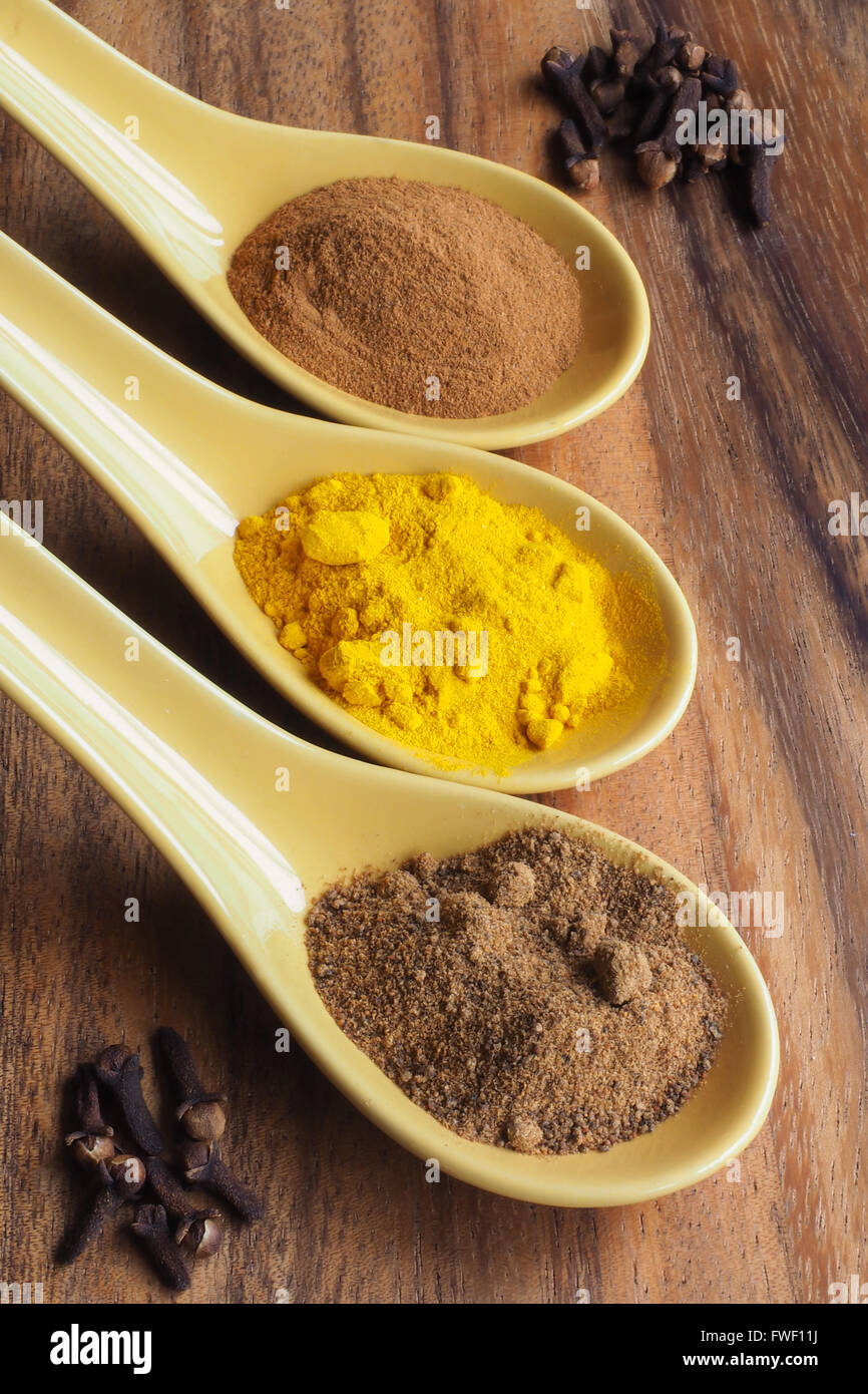 Gemahlene Gewürze Stockfoto
