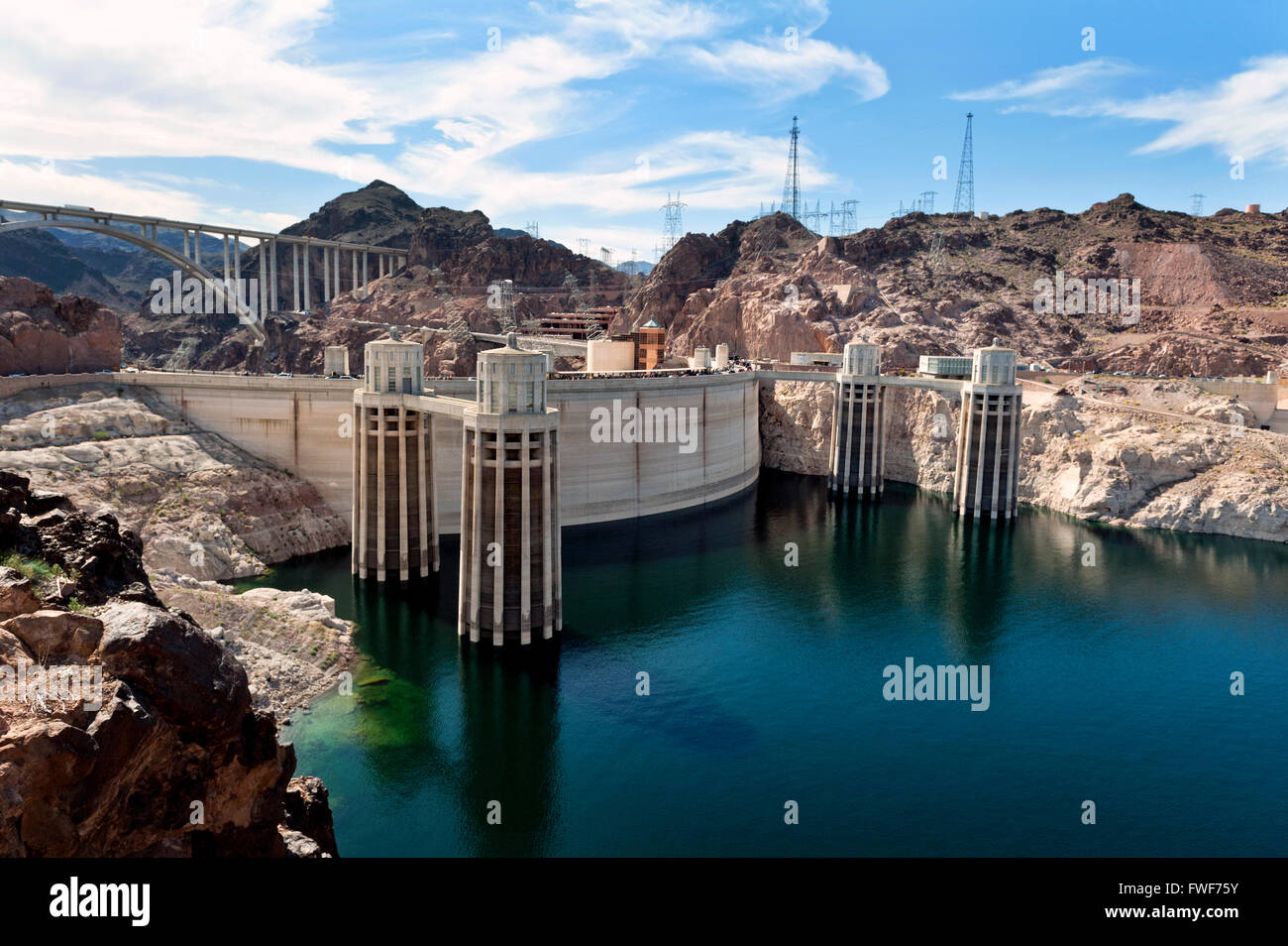 Der Hoover Dam in Arizona und Nevada, amerikanische Landschaft Stockfoto