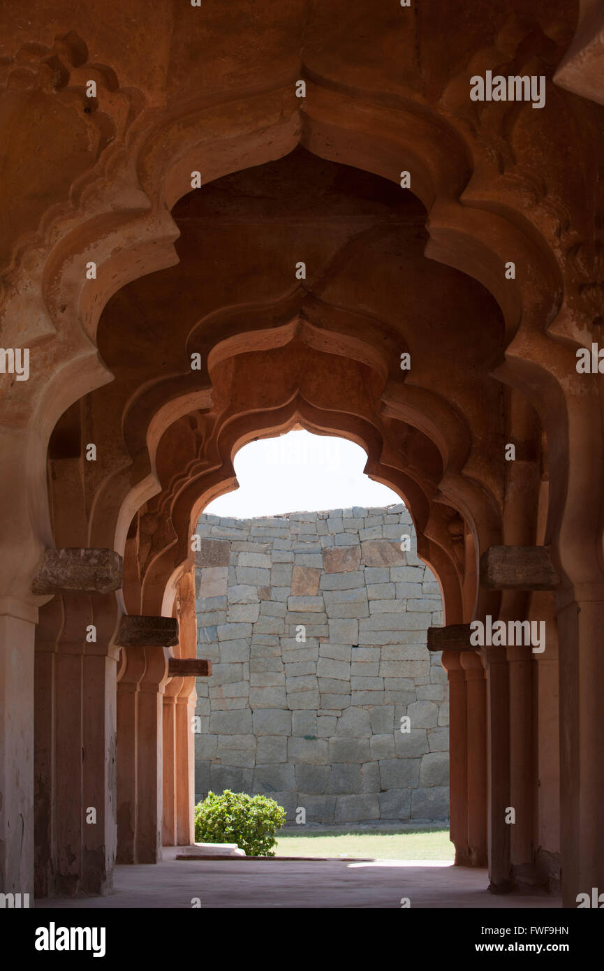 Hampi Ruinen in Karnataka, Indien Stockfoto