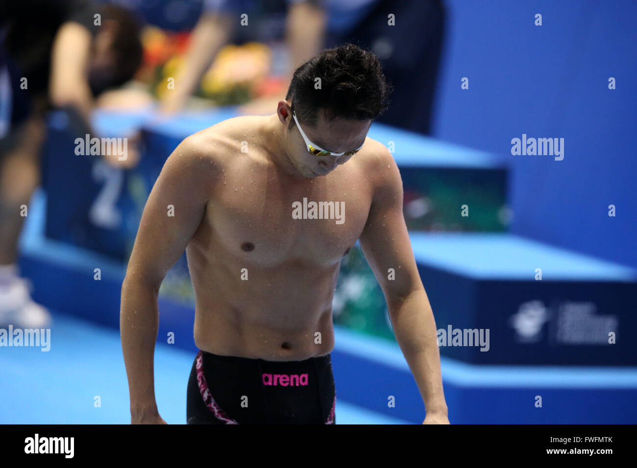 Kosuke Kitajima, 5. April 2016 - Schwimmen: Japan Meisterschaft (JAPAN schwimmen 2016) Männer Schwimmen 100 m Brustschwimmen Finale Tatsumi International Swimming Center in Tokio, Japan. (Foto: AFLO SPORT) Stockfoto