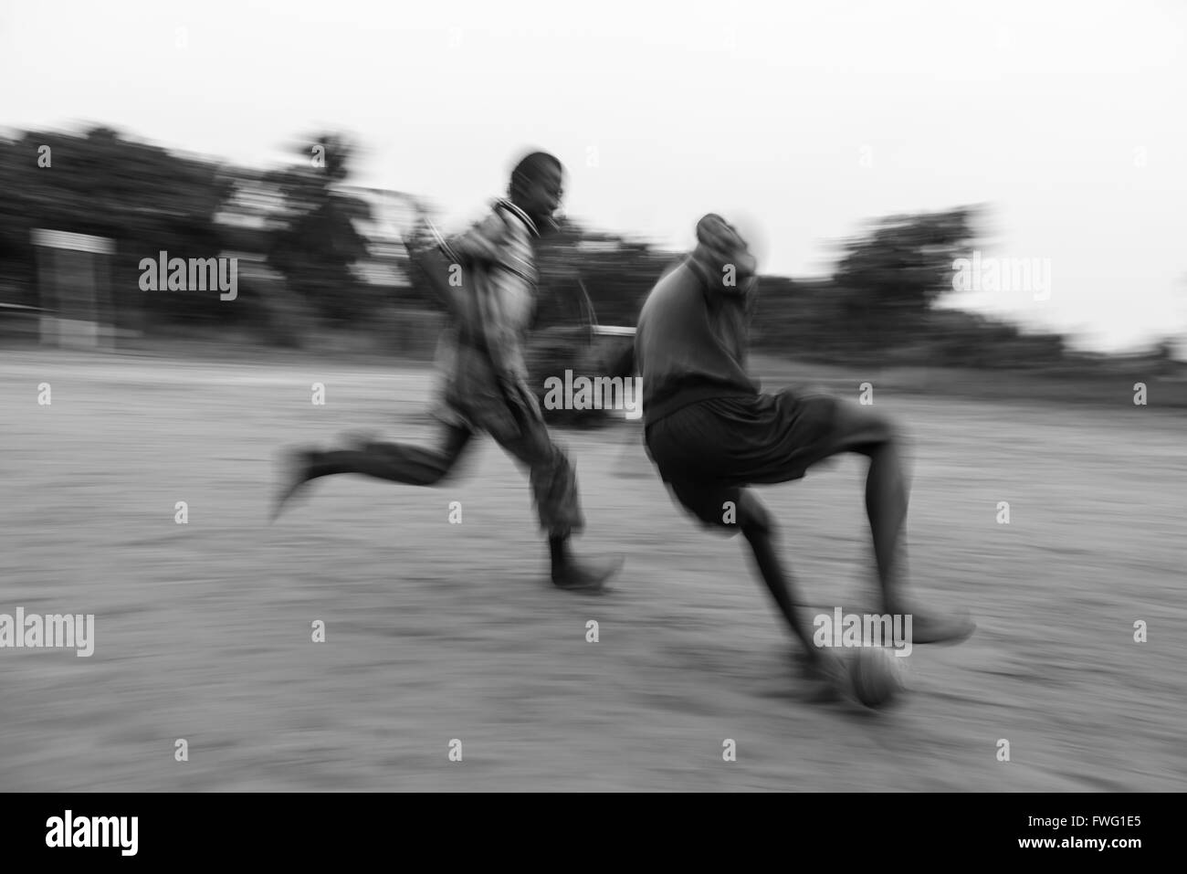 Street-Soccer, demokratische Republik Kongo Stockfoto