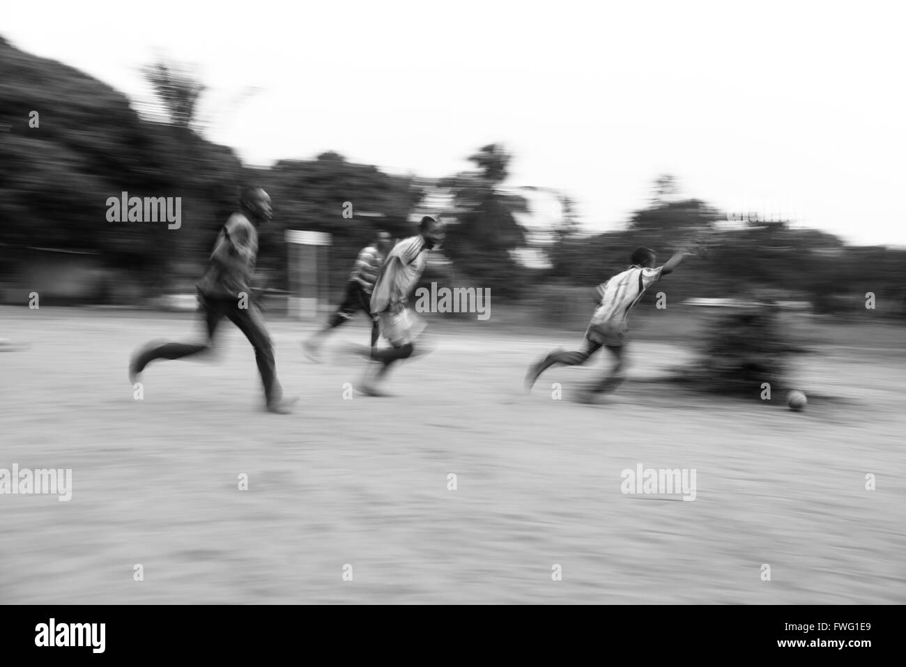 Street-Soccer, demokratische Republik Kongo Stockfoto