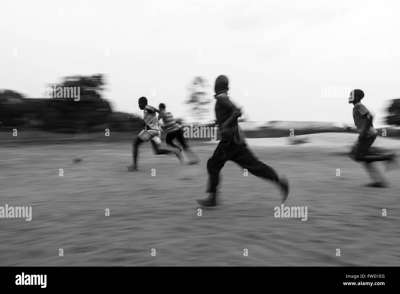 Street-Soccer, demokratische Republik Kongo Stockfoto