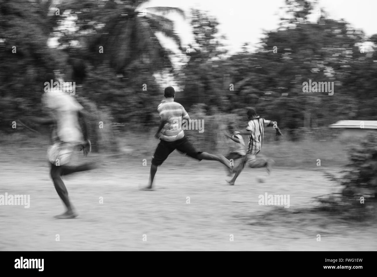 Street-Soccer, demokratische Republik Kongo Stockfoto