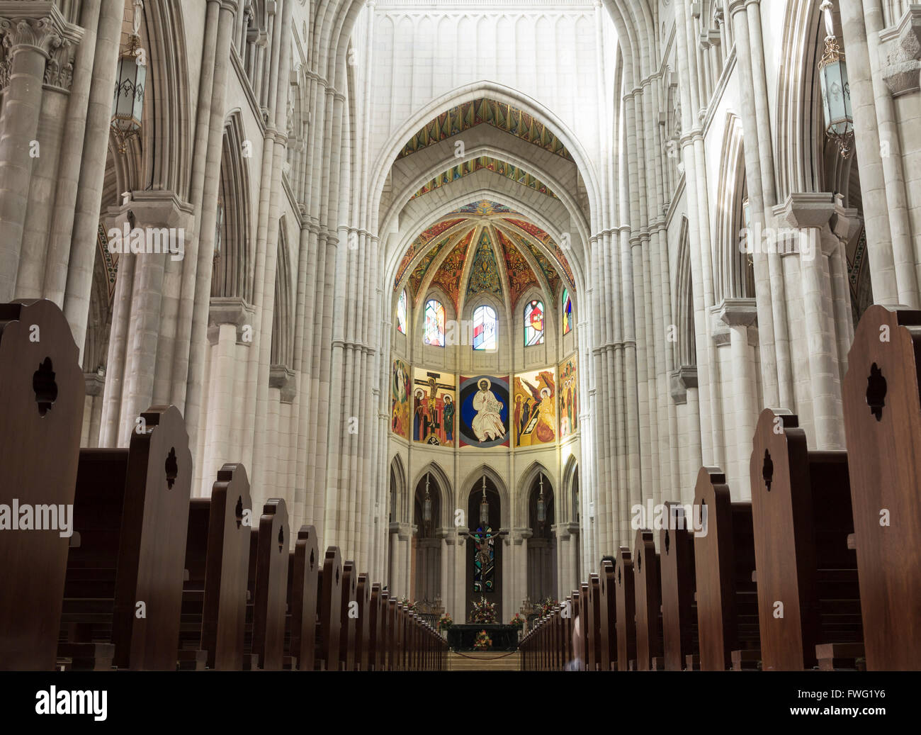 Kathedrale La Almudena in Madrid, Spanien Stockfoto