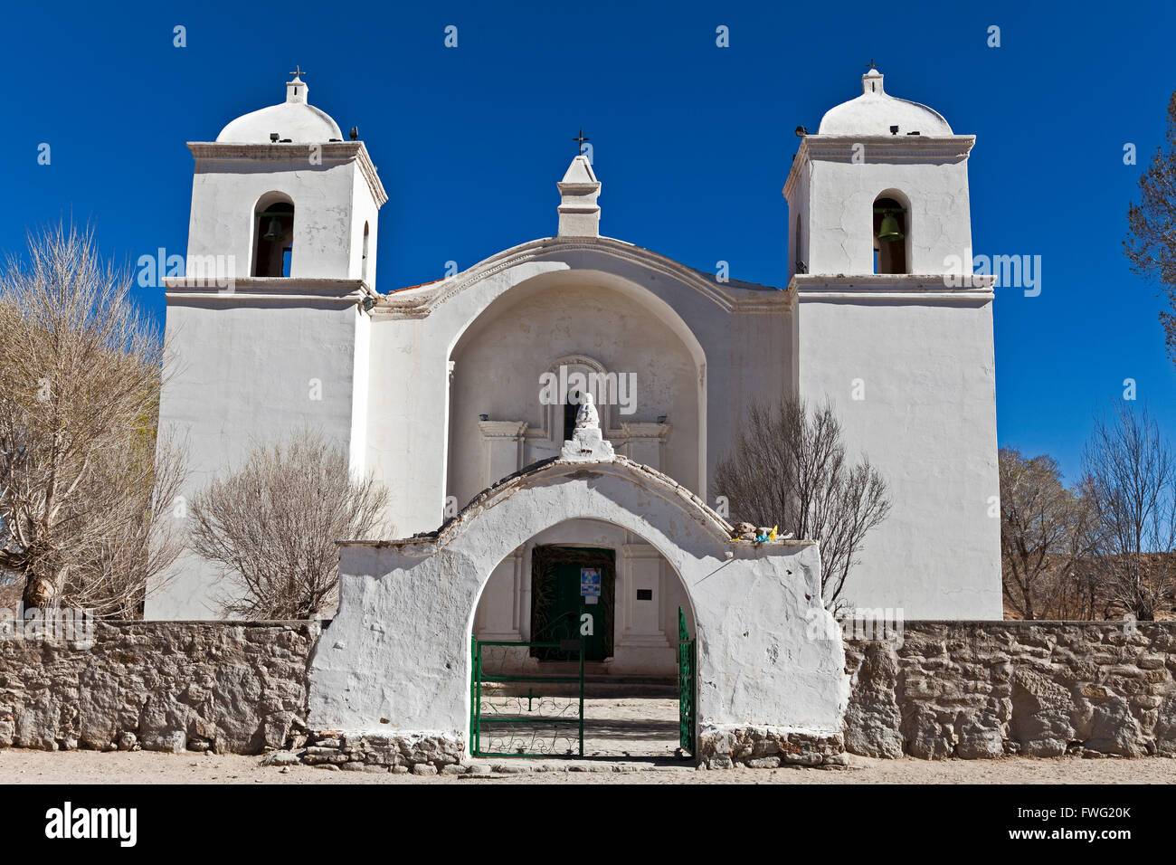 Kirche in Casabindo, Provinz Jujuy, Anden, Argentinien Stockfoto