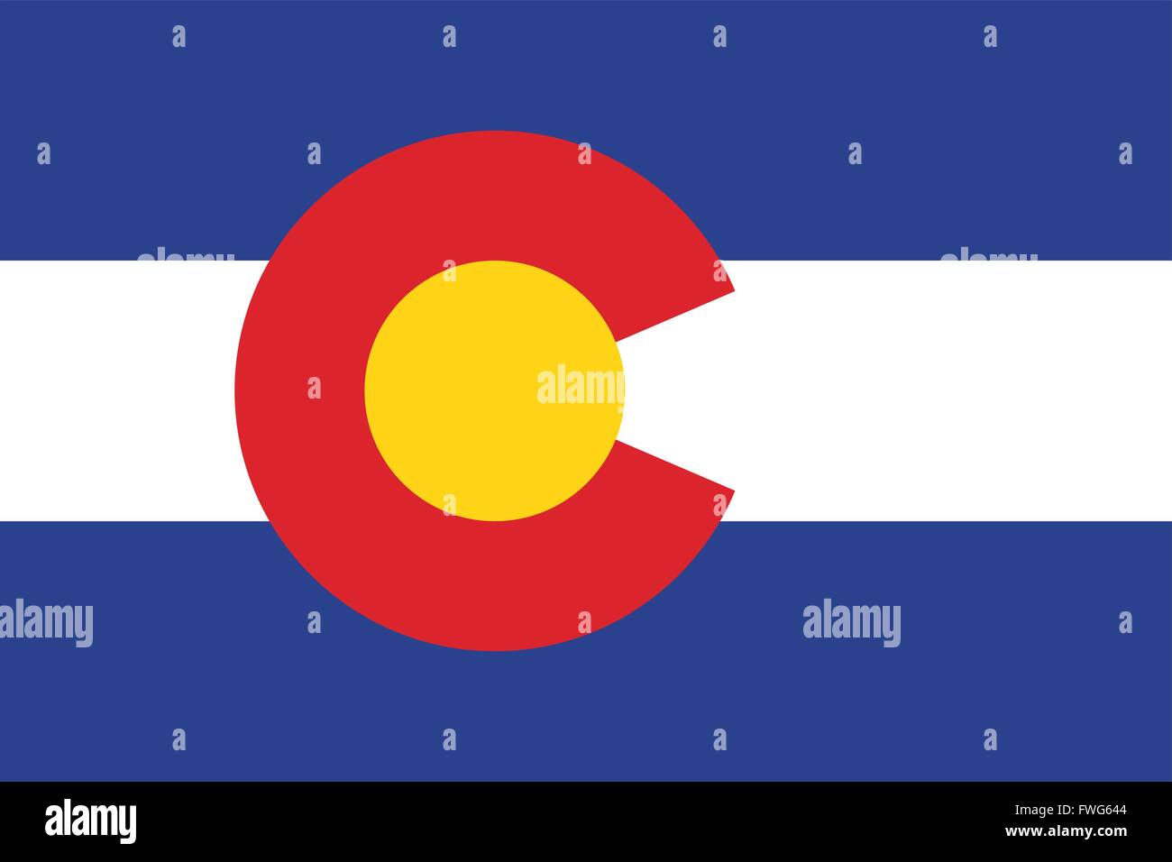 Colorado-Flagge Stock Vektor