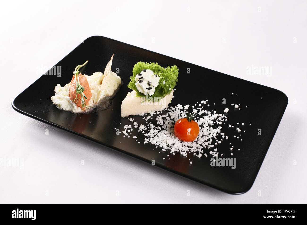 moderne Küche und Essen Stockfoto