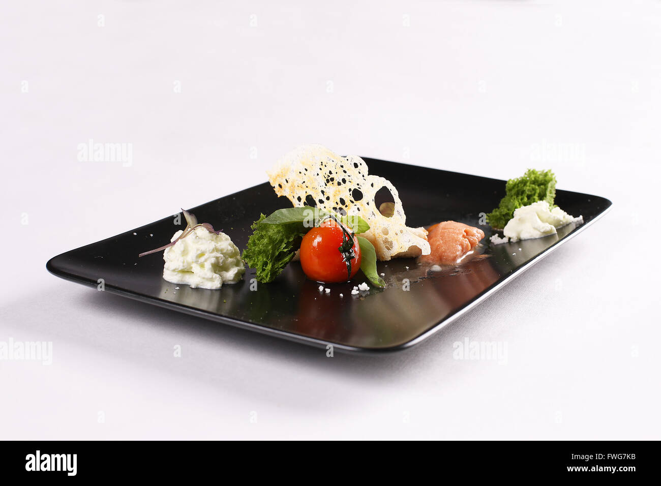 moderne Küche und Essen Stockfoto