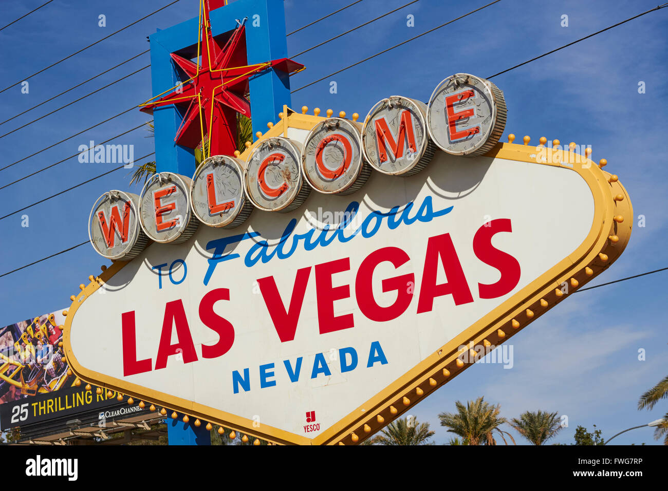 Willkommen Sie bei Las Vegas Schild, Strip, Las Vegas, Nevada, USA Stockfoto