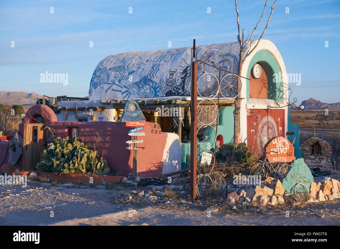 La Loma Del Chivo Hostel, Marathon, Texas, USA Stockfoto