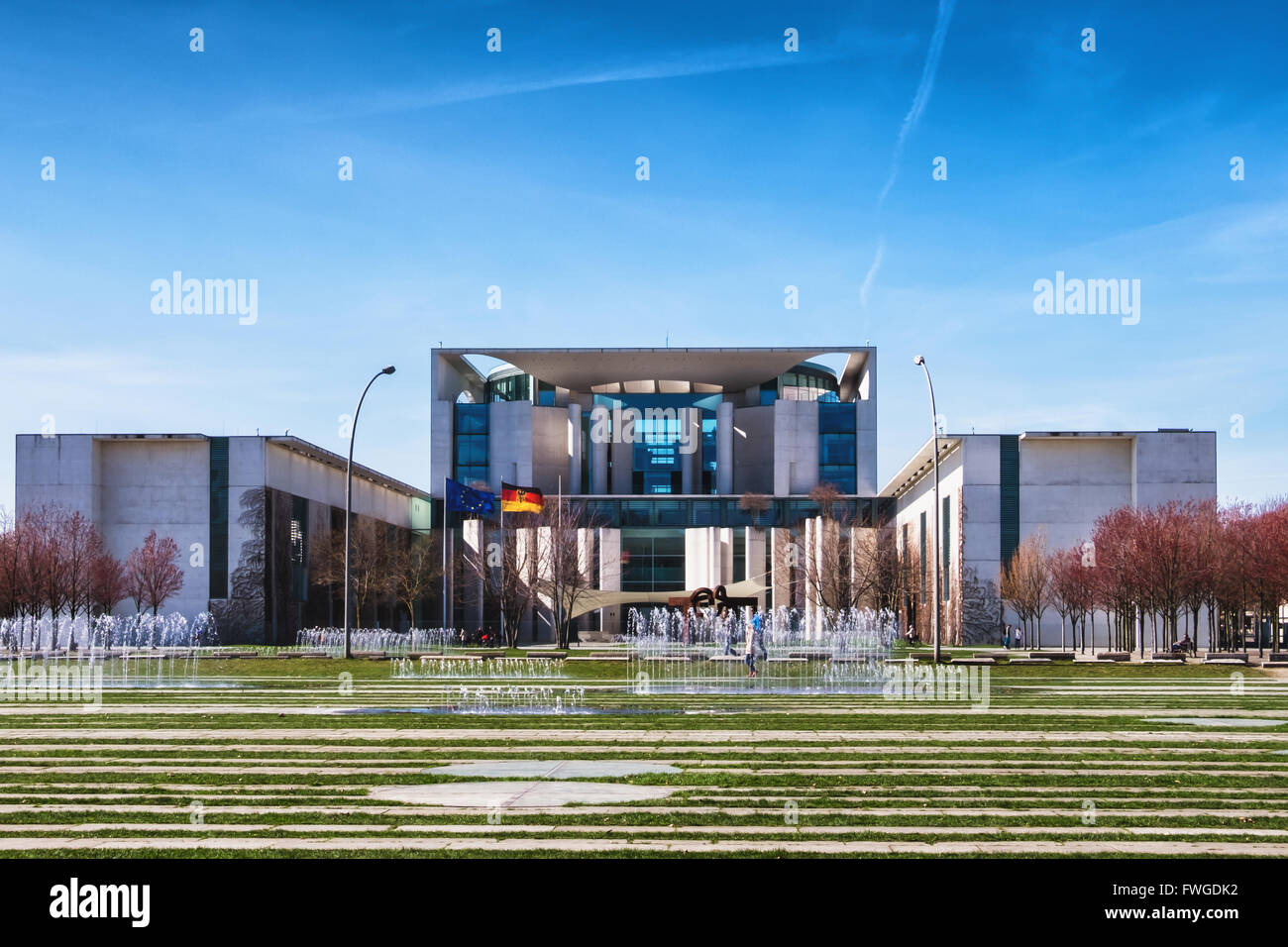 Bundeskanzleramt, Kanzleramt, moderne Gebäude, Büros der Bundeskanzlerin, Mitte, Berlin Stockfoto
