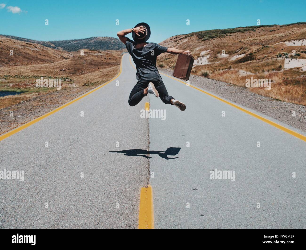 Far reaching. Crazy Road прыгать. Road jumping. Jumping man with Yellow Fon.