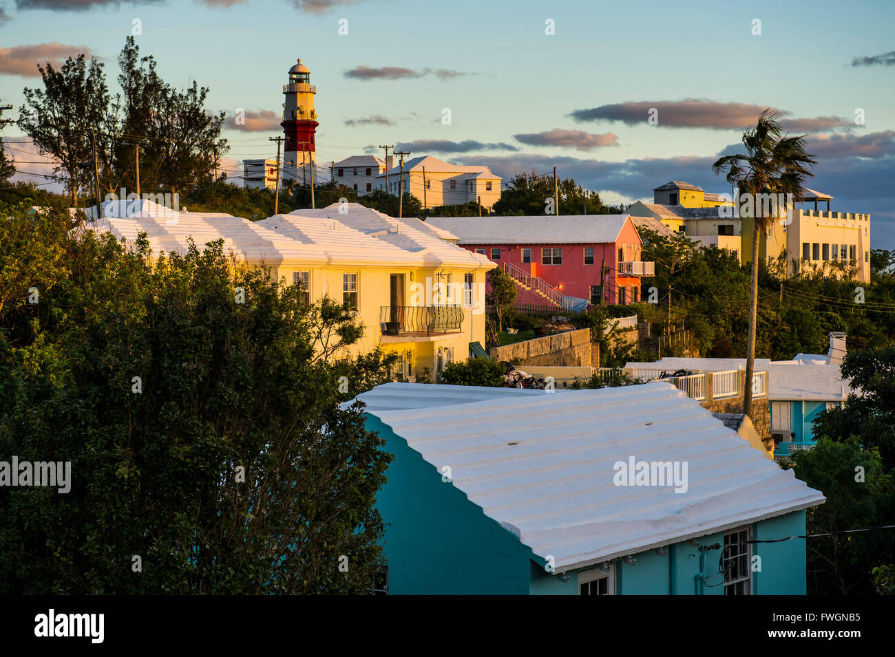 St. Davids Leuchtturm, St. Davids Insel, Bermuda, Nordamerika Stockfoto