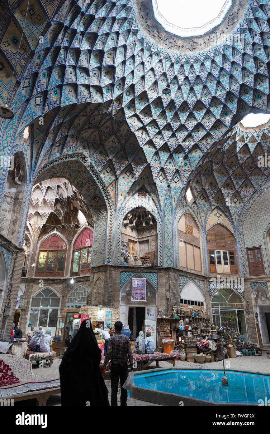 Teeladen in Khan, Bazar, Kashan, Iran, Westasien Stockfoto