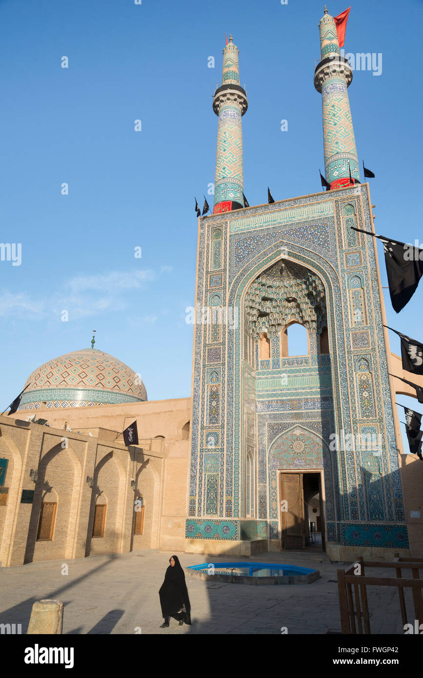 Jameh Moschee, Altstadt, Yazd, Iran, Westasien Stockfoto