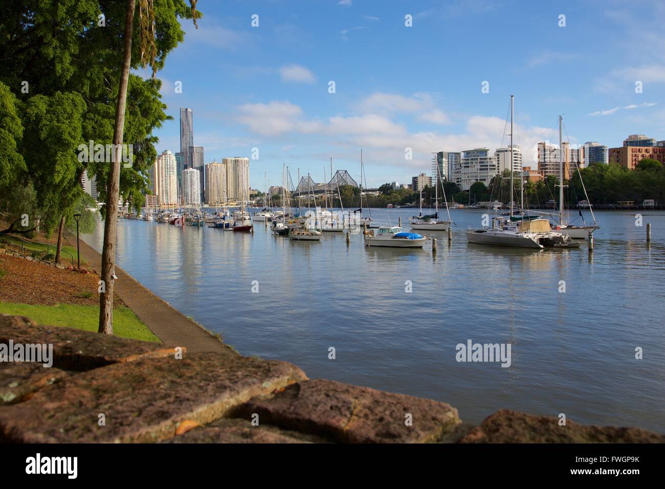 Brisbane River und Story-Brücke, Brisbane, Queensland, Australien, Ozeanien Stockfoto