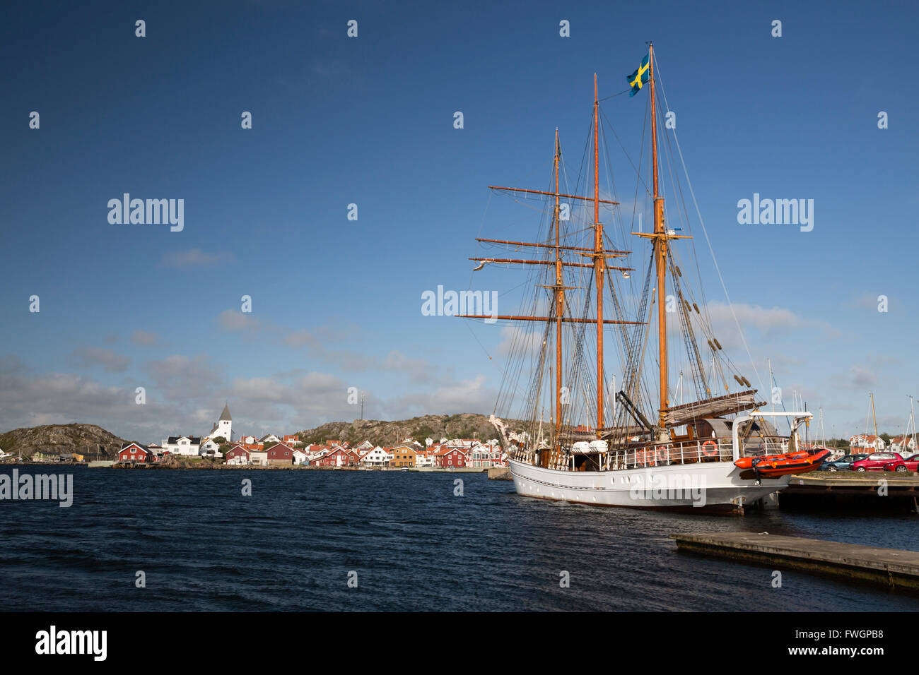 Großsegler im Hafen von Skarhamn, Tjorn, Bohuslan Küste, Süd-West Schweden, Schweden, Europa Stockfoto