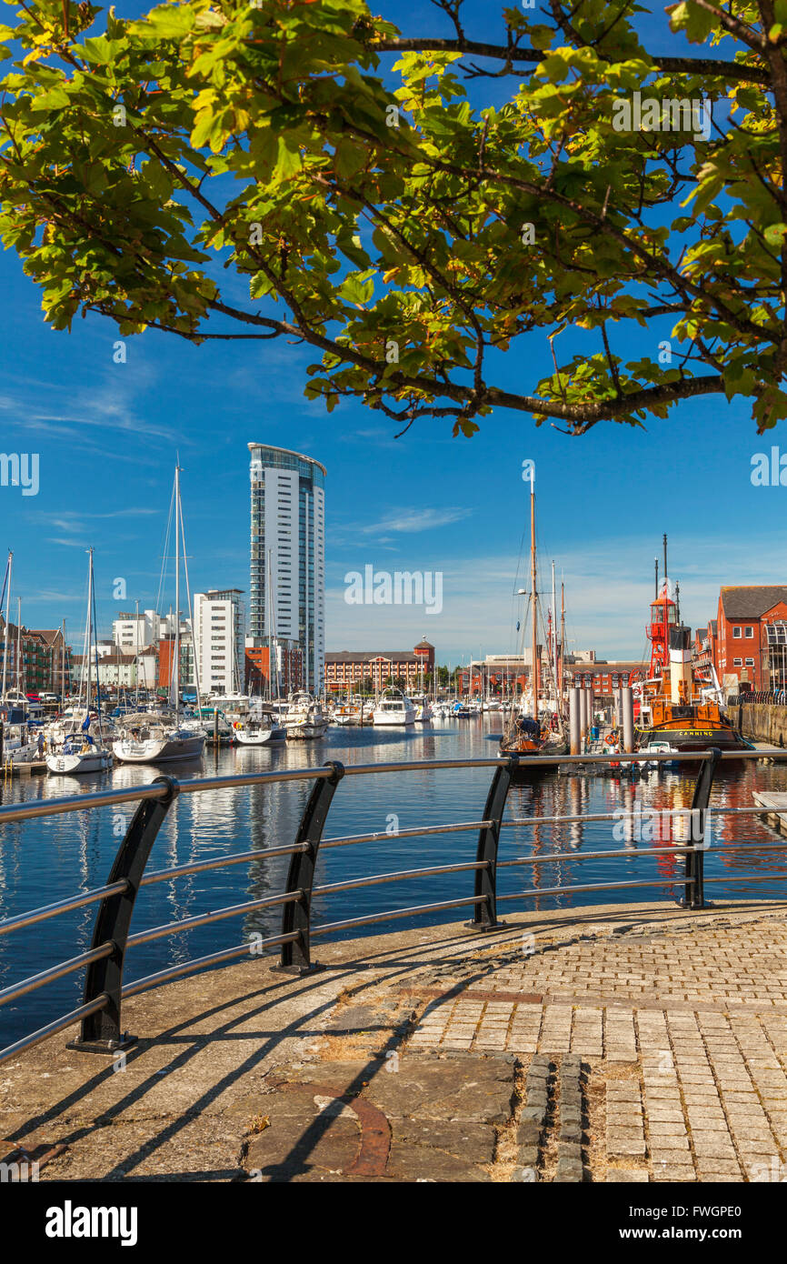 Swansea Marina, Swansea, Wales, Vereinigtes Königreich, Europa Stockfoto