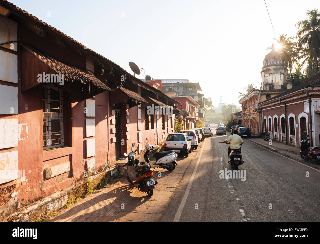 Straßenszene, Panjim, Goa, Indien, Südasien Stockfoto