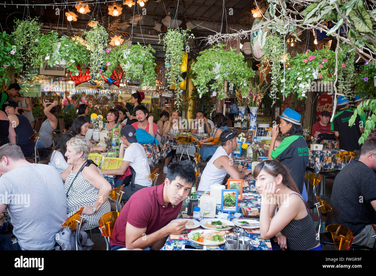 Restaurant Cafe Chatuchak Markt Bangkok Stockfoto