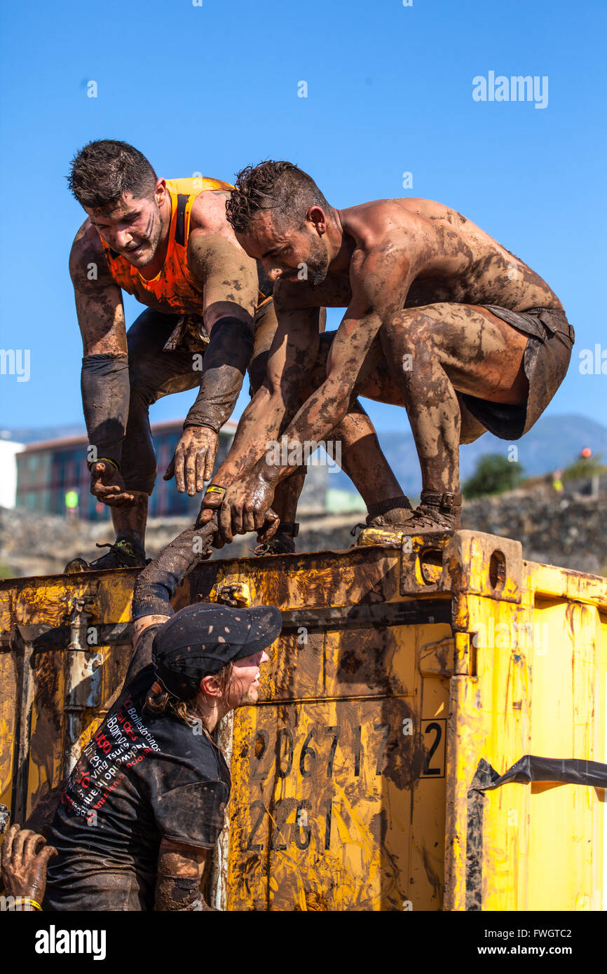 Spartan Race Bewerb Stockfoto