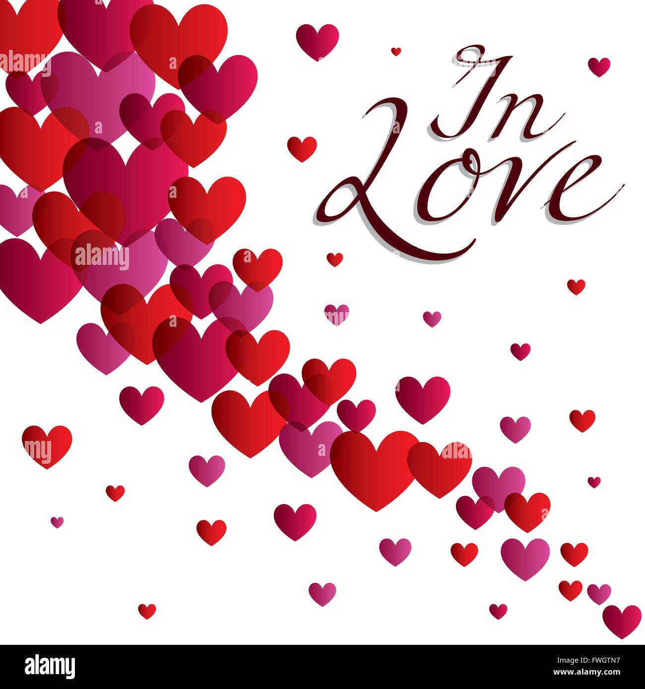 Abbildung-Vektor-Grafik-Herzen, Liebe und Romantik für verschiedene Zwecke im Bereich Web- und Grafikdesign Stock Vektor