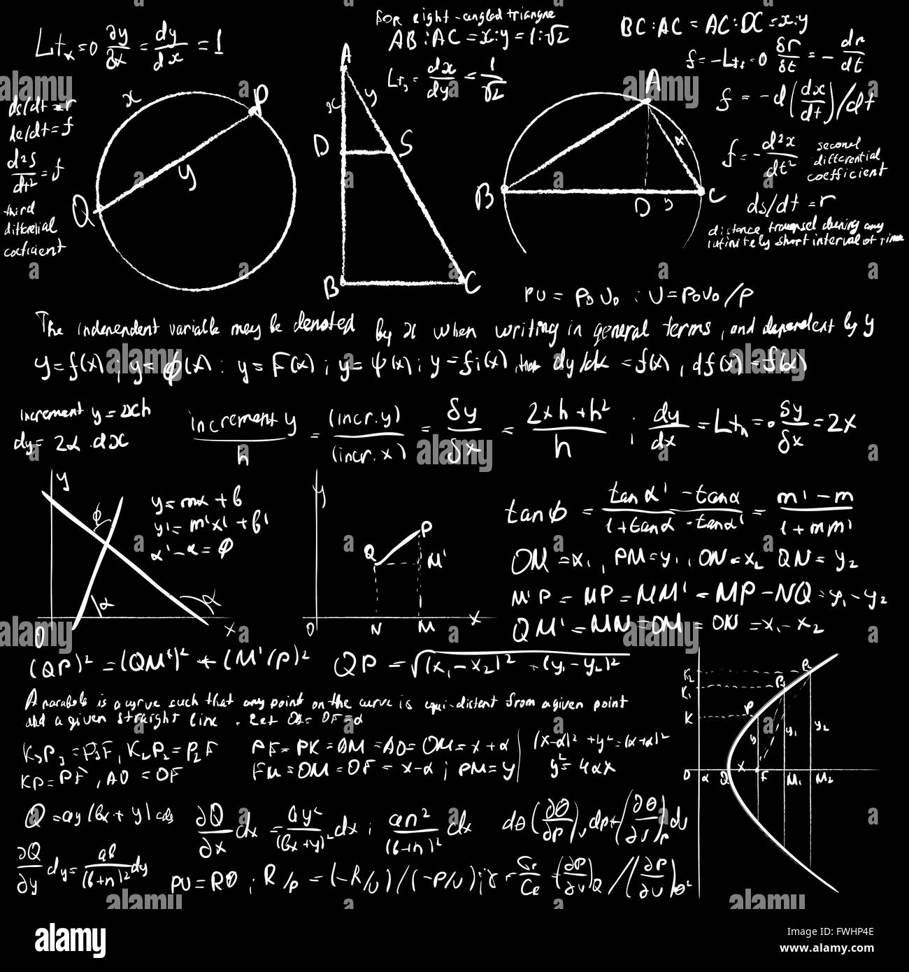 Mathematik-Vektor-Hintergrund Stock Vektor