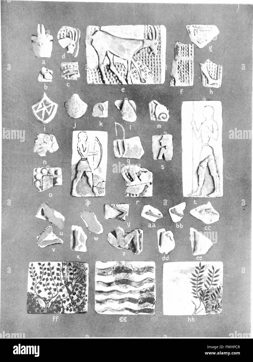 „Der Palast von Minos“ (1921) erkundet die frühe kretische Zivilisation anhand archäologischer Funde an der Stätte von Knossos. Sie vergleicht die aufeinanderfolgenden Stadien der Zivilisation und offenbart ihre kulturelle und architektonische Entwicklung. Stockfoto